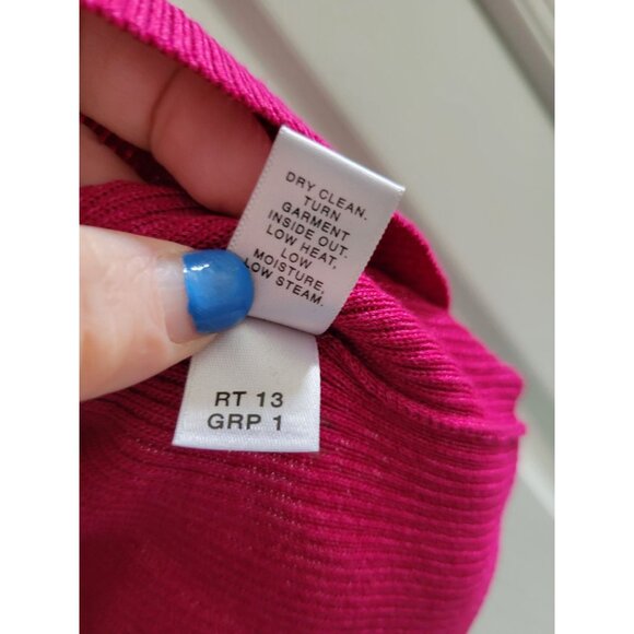 St John Collection Pink Wool blend ribbed sleeveless top size Medium career - Picture 5 of 6